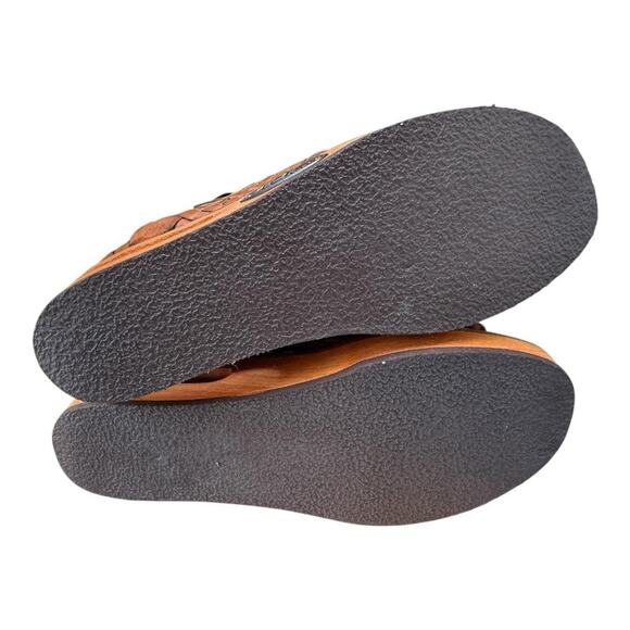 Vintage STUFF by Frank Sbicca Platform Cut Out Wood Wedge Sandal Women size 6 - Picture 10 of 10